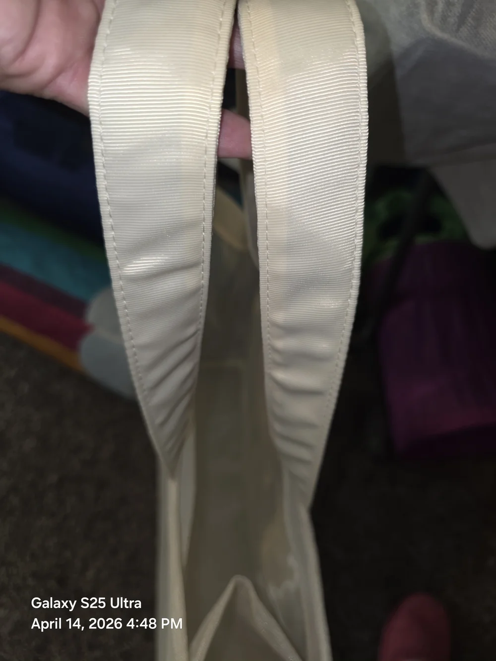 Dior Cream Embroidered Butterfly Tote with Gold CD Logo